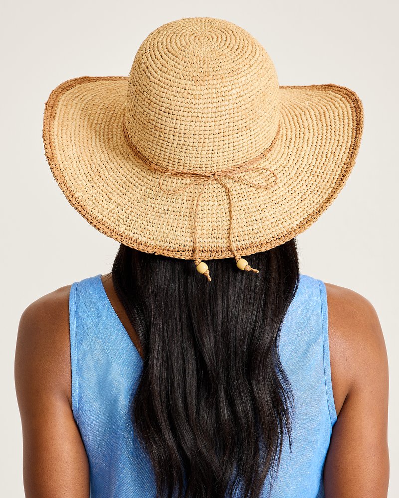 Thumbnail for Kelis Wide-Brim Floppy Raffia Hat