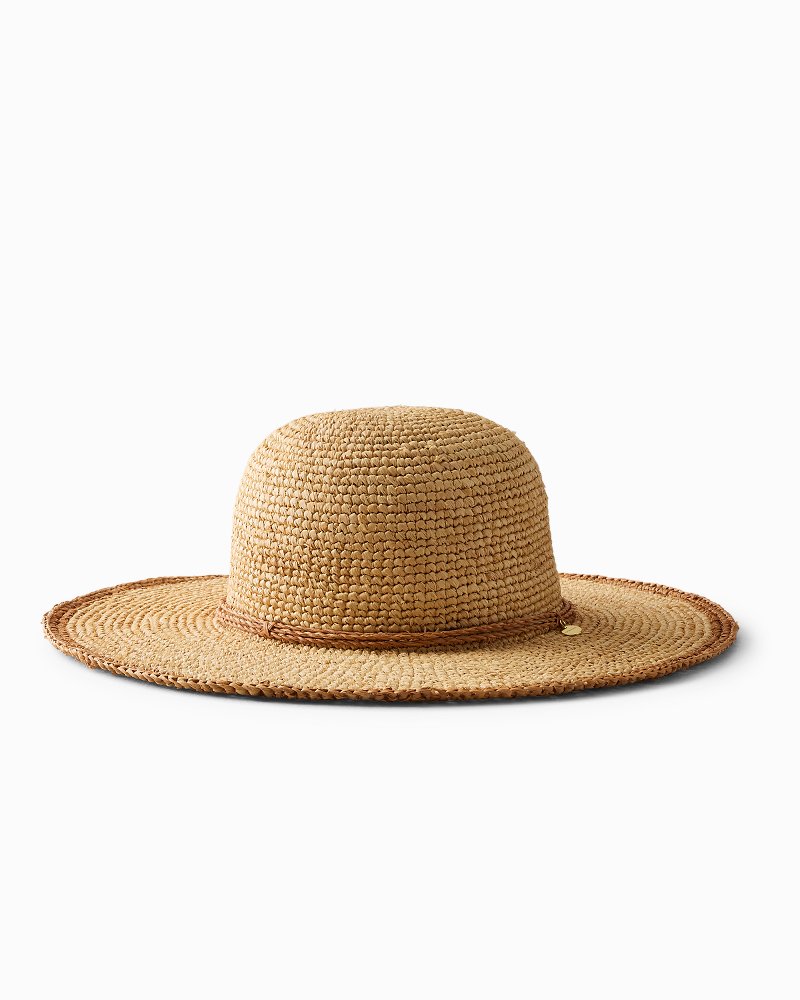 Thumbnail for Kelis Wide-Brim Floppy Raffia Hat