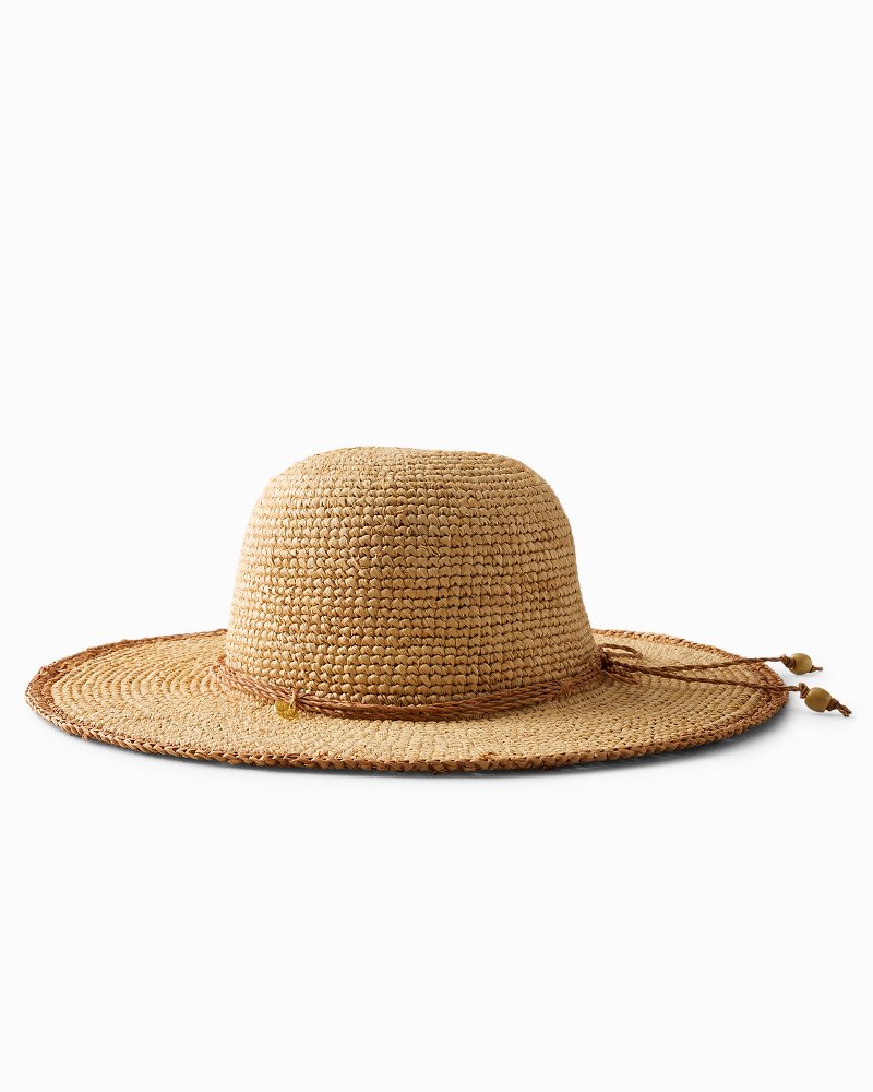 Thumbnail for Kelis Wide-Brim Floppy Raffia Hat