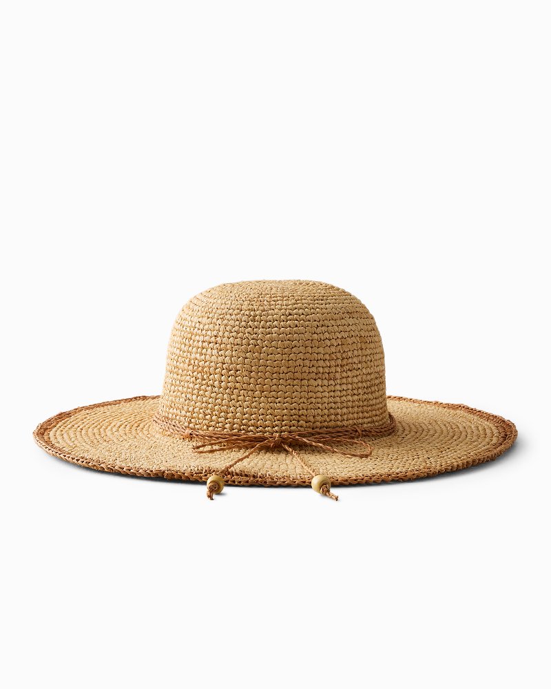 Thumbnail for Kelis Wide-Brim Floppy Raffia Hat