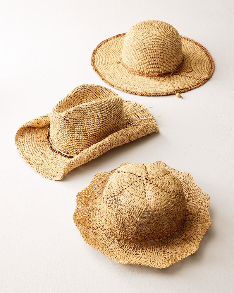 Thumbnail for Kelis Wide-Brim Floppy Raffia Hat