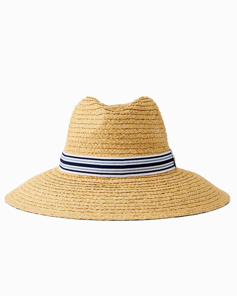 Small Wide-Brim Hampton Raffia Hat