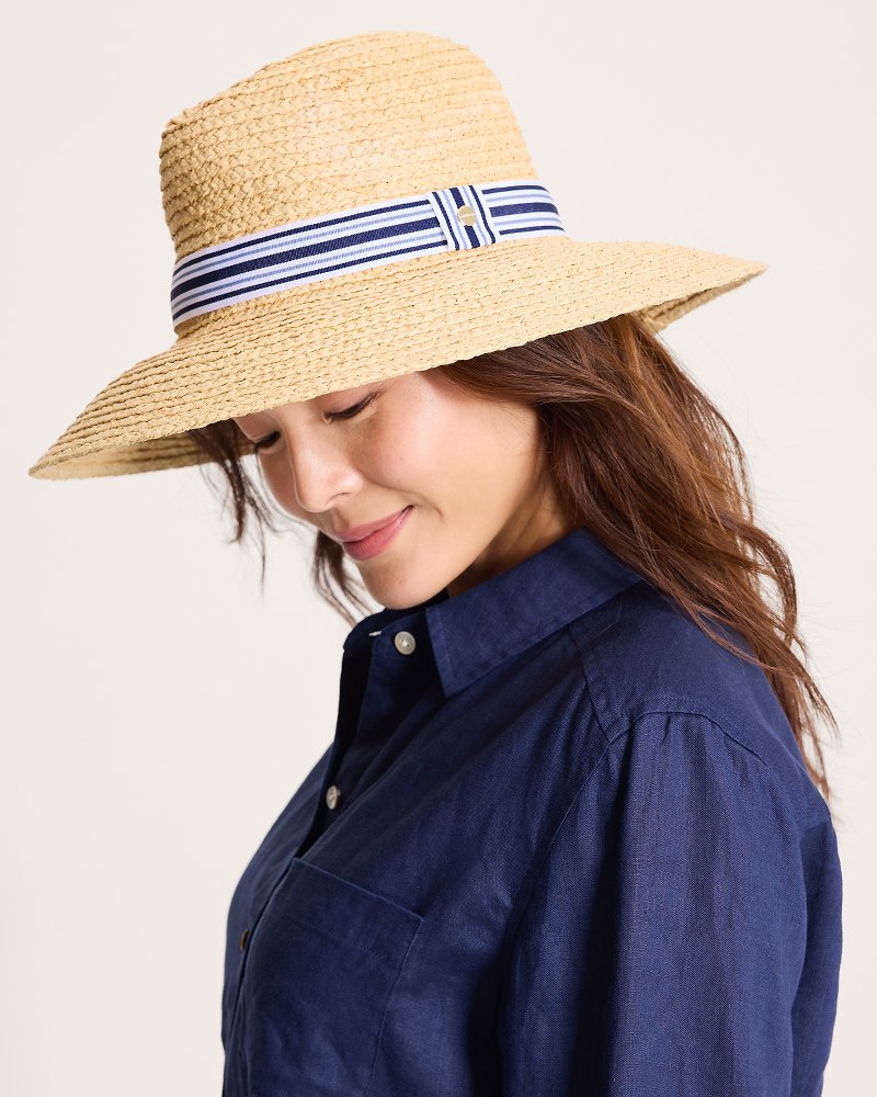 Small Wide-Brim Hampton Raffia Hat thumbnail 3