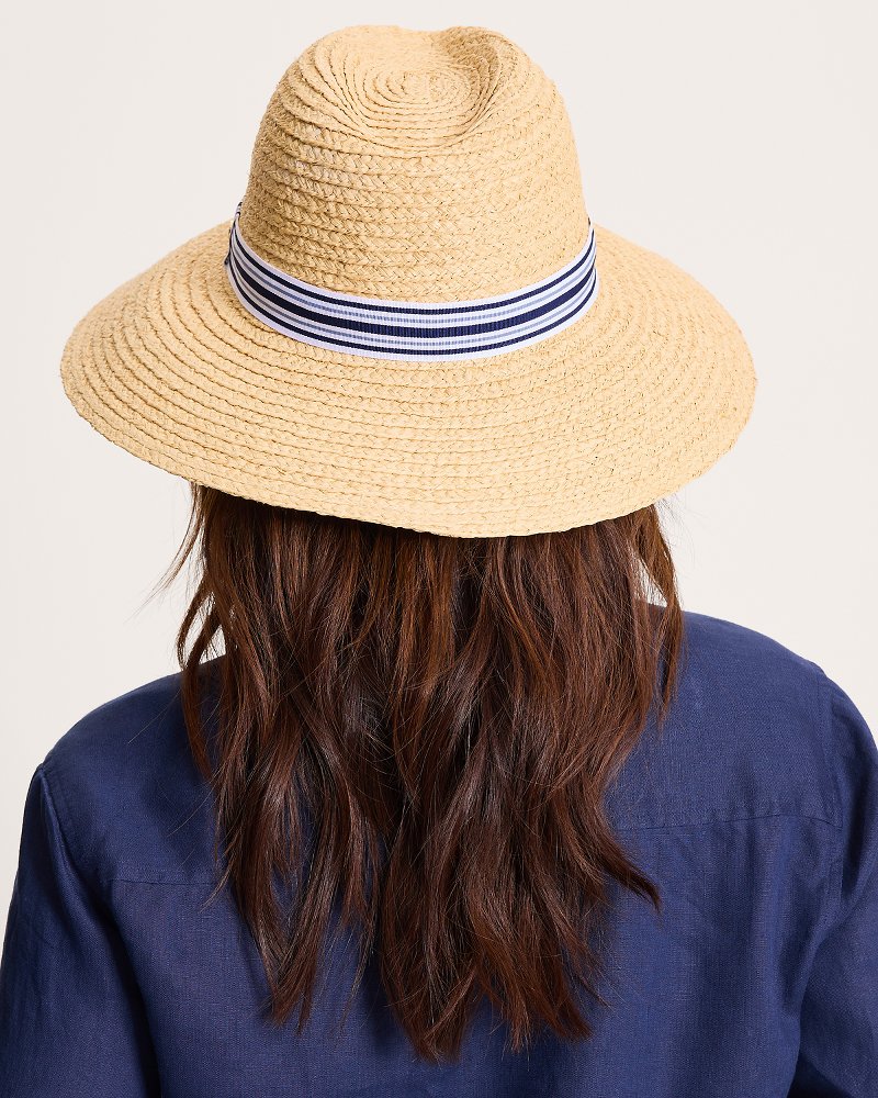 Small Wide-Brim Hampton Raffia Hat thumbnail 4