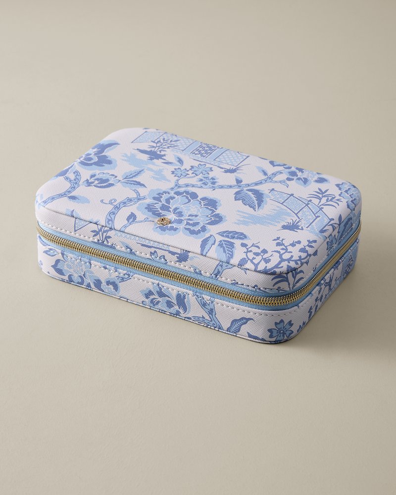 Garden Toile Extra Large Jewelry Travel Case