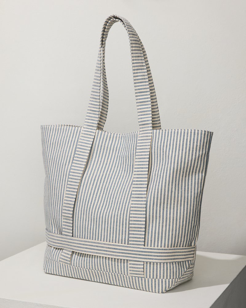 Small Pearl Canvas Resort Tote Bag