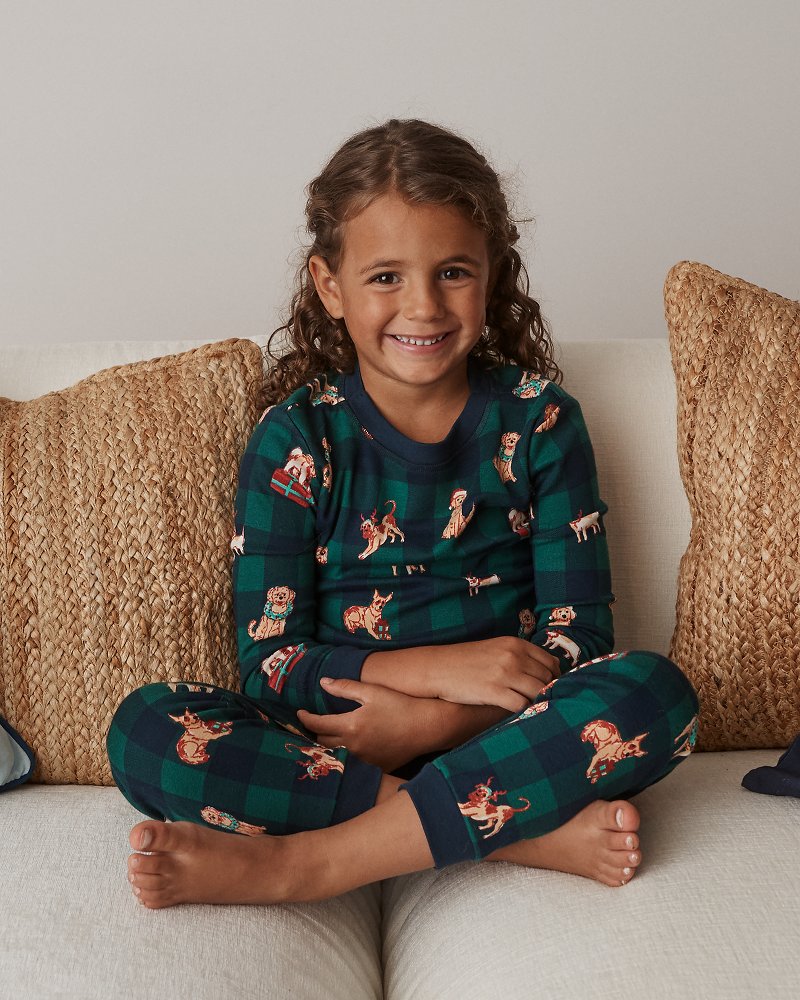Kid's Holiday Dogs Matching Family Pajama Set