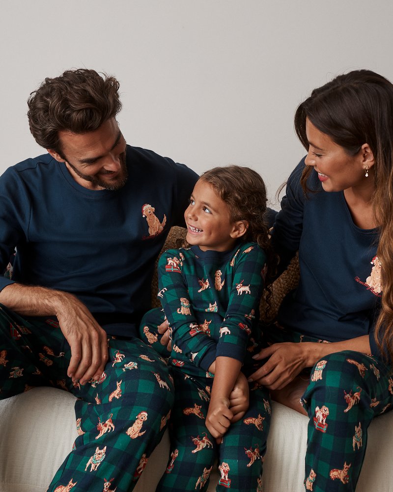 Kid's Holiday Dogs Matching Family Pajama Set