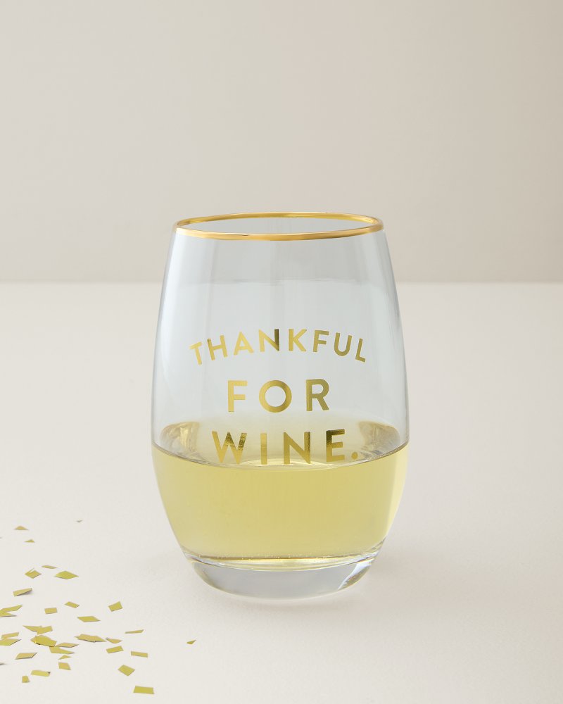 Thankful Stemless 17-oz. Wine Glass