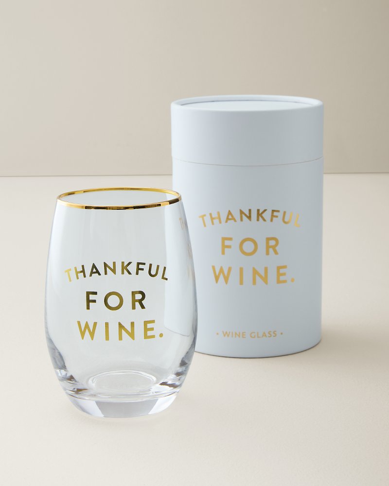 Thankful Stemless 17-oz. Wine Glass