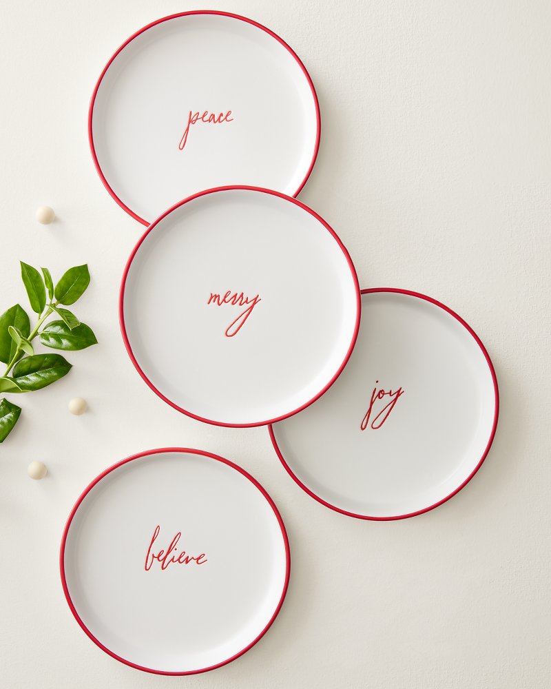 Holiday Dessert Plates - Set of 4