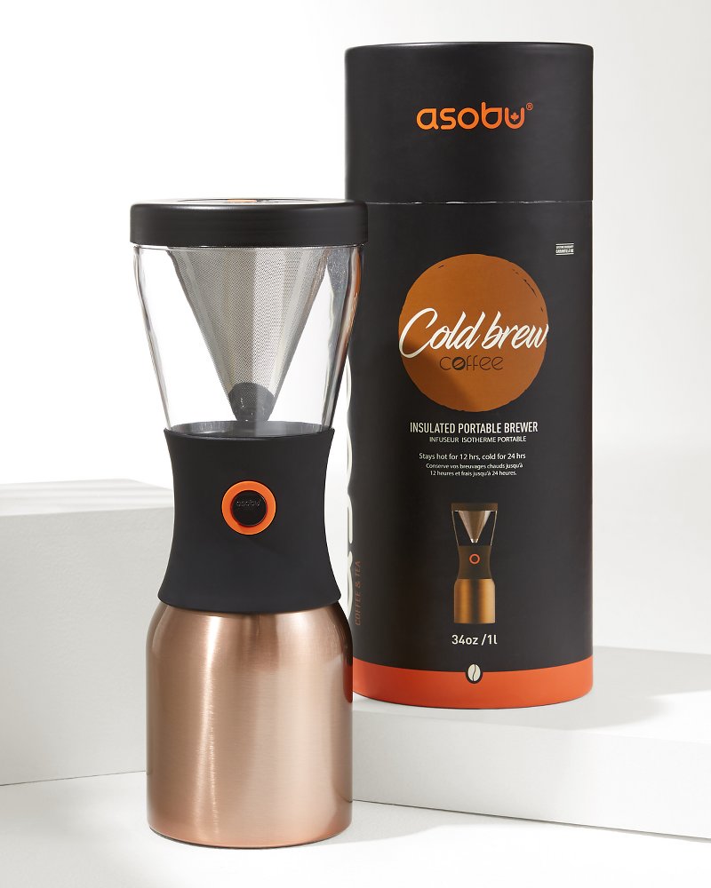 Asobu Cold Brew Insulated Portable Coffee Tea Brewer 34 oz. Brand