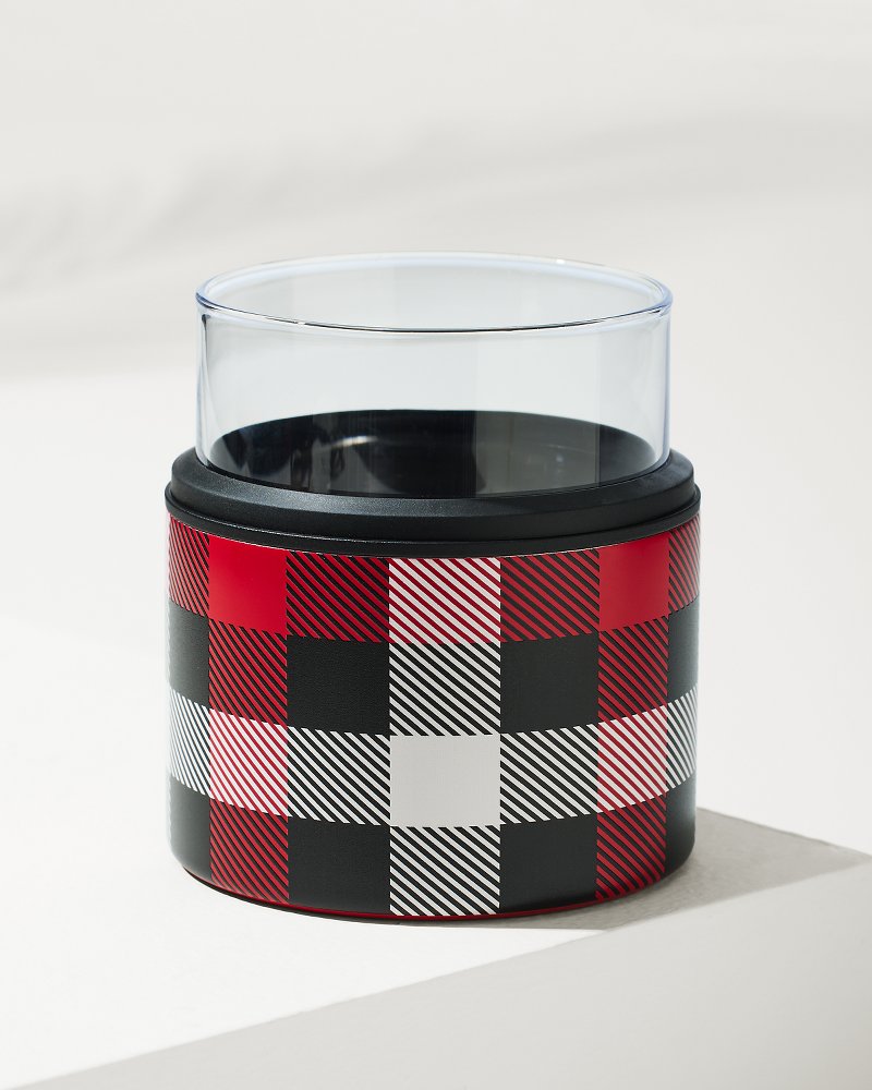 Asobu® On the Rocks Glass & Kuzie - Plaid