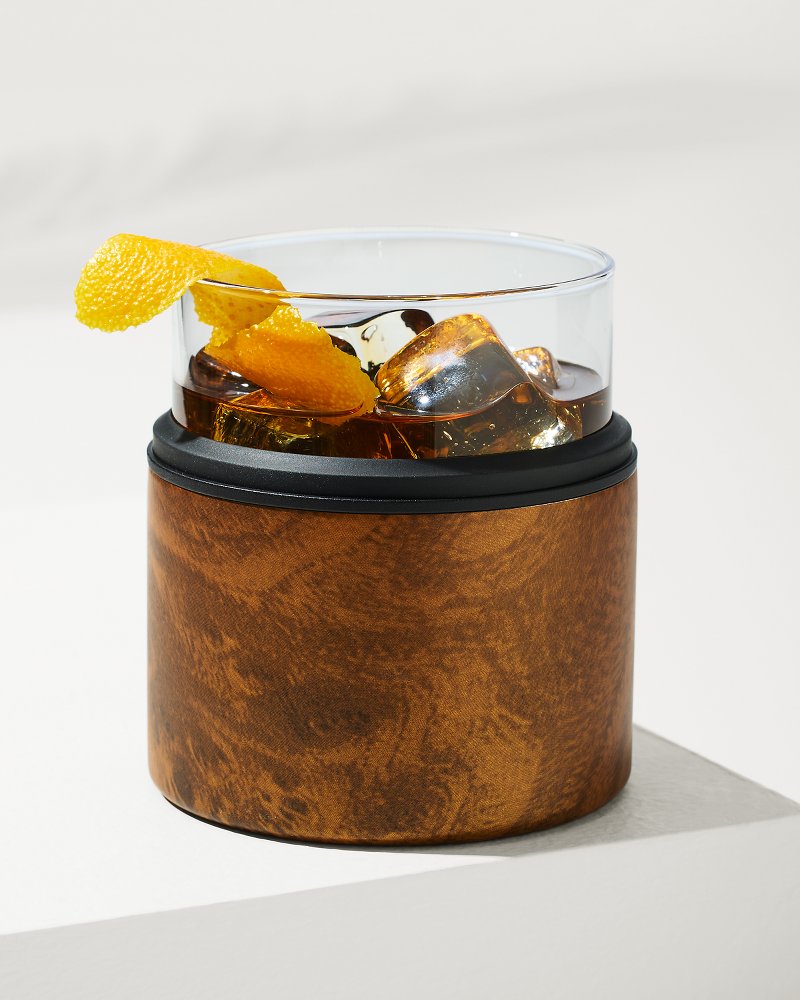 Asobu® On The Rocks Glass & Kuzie - Wood