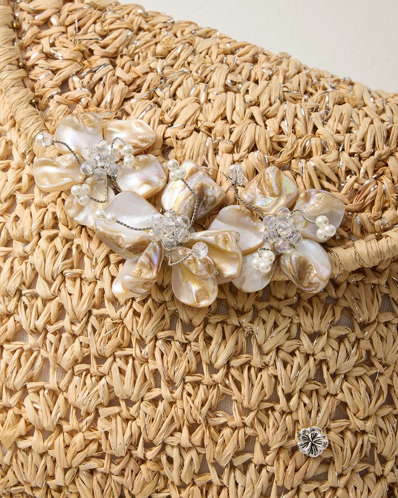 La Pax Lux Crochet Raffia Clutch