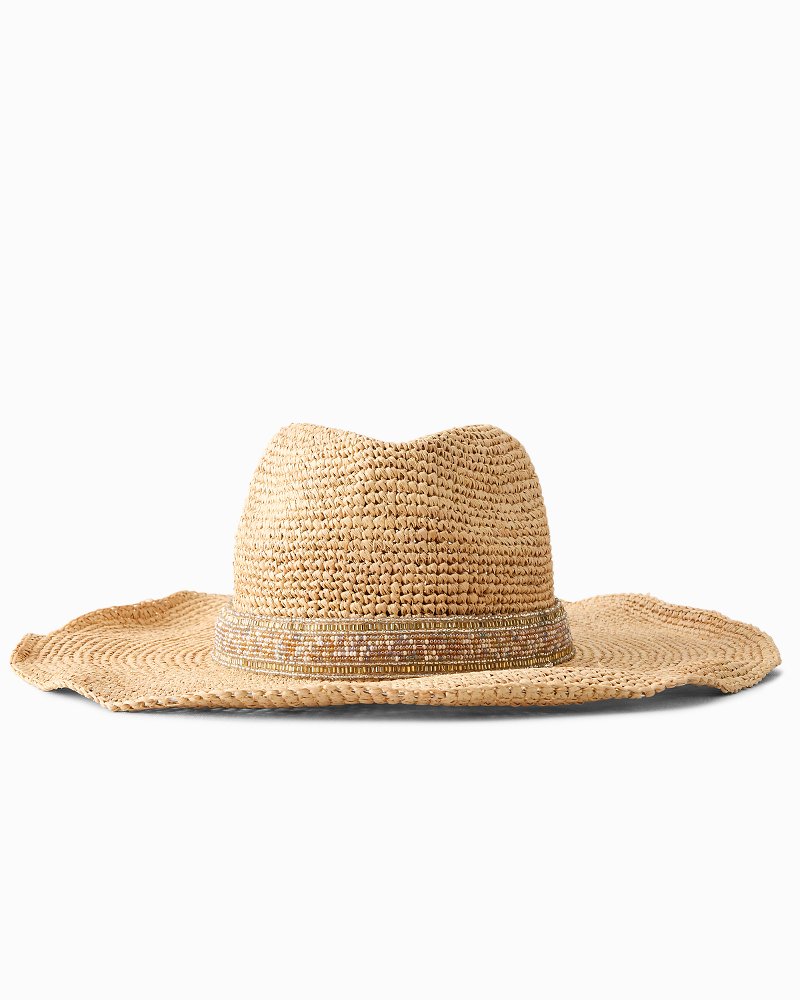 Lizzy Crochet Raffia Packable Cowboy Hat