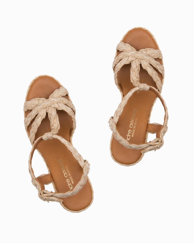 André Assous Madina Raffia Wedges