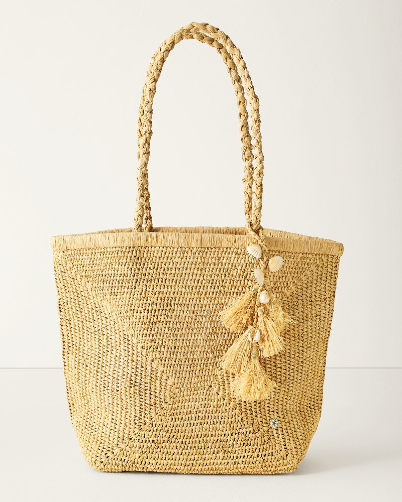 Maui Lux Crochet Raffia Tote