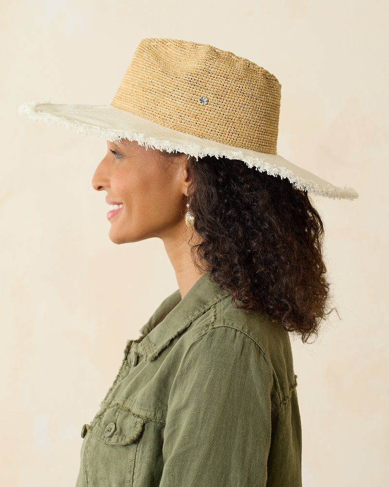 Melissa Lux Fringe Raffia Hat