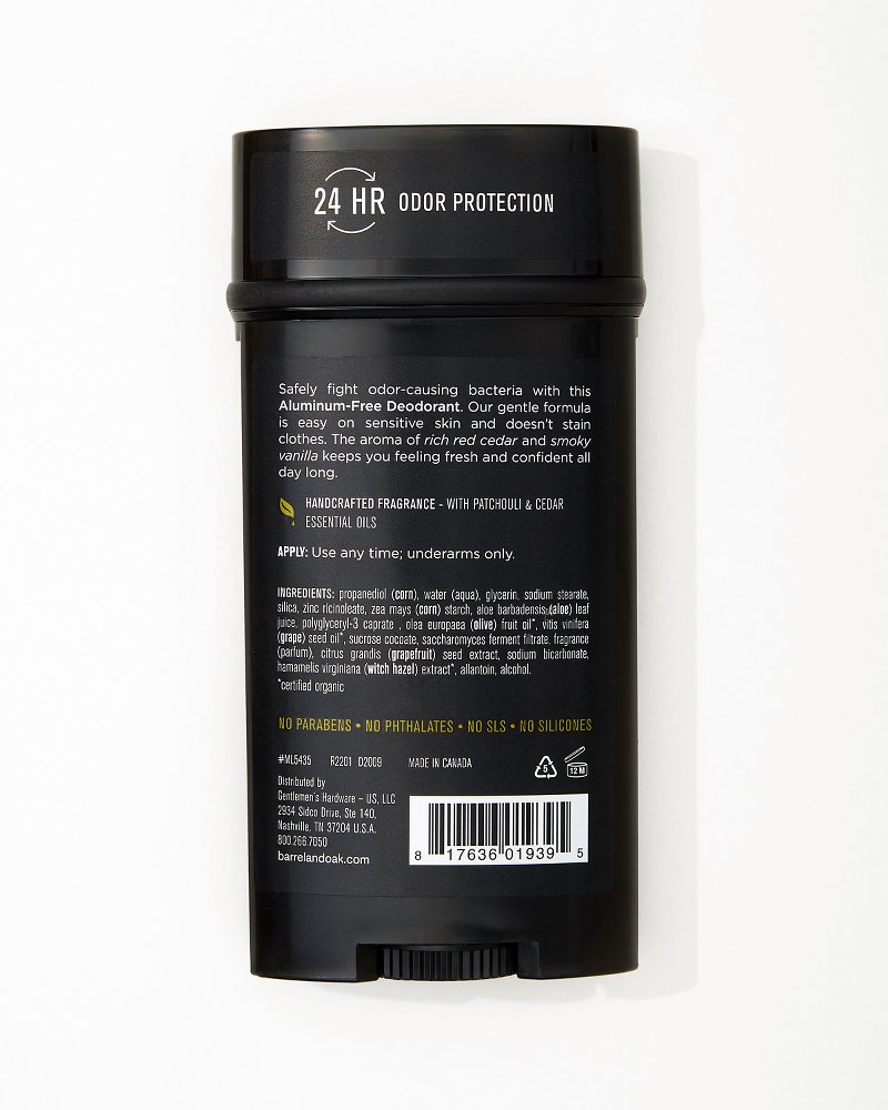 Bourbon Cedar 24-Hour Deodorant