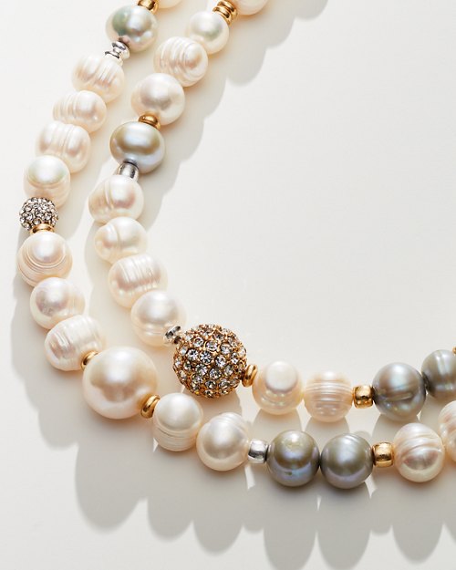 Pineapple Paradise Layered Pearl Necklace