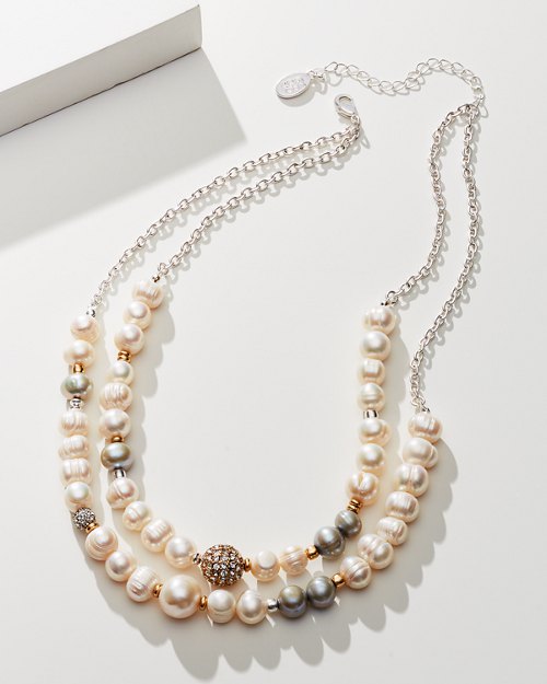 Pineapple Paradise Layered Pearl Necklace