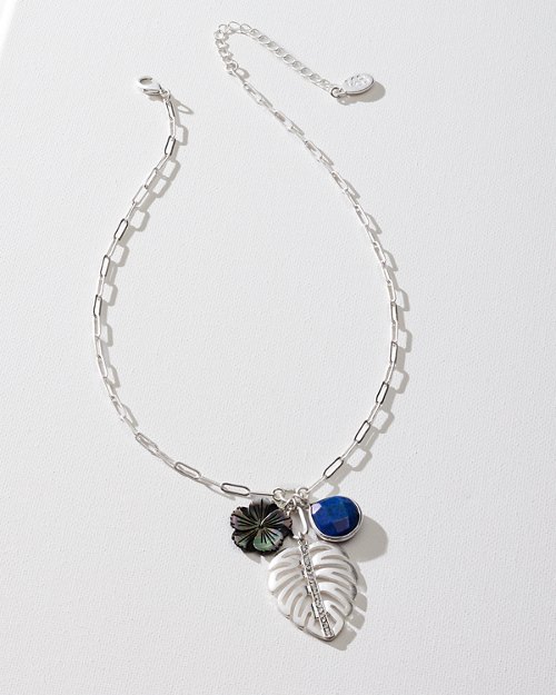 Monstera Charm Pendant Necklace