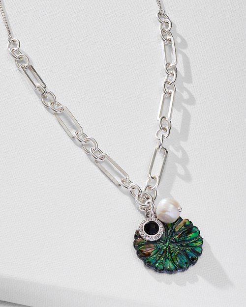St. Barth's Floral Pendant Charm Necklace