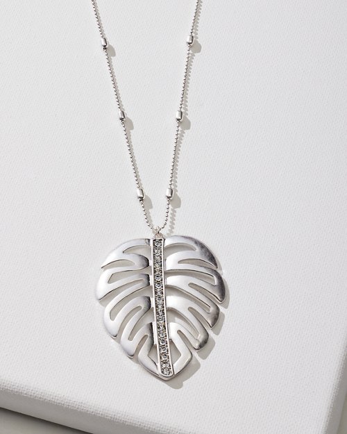 St. Barth's Monstera Pendant Necklace