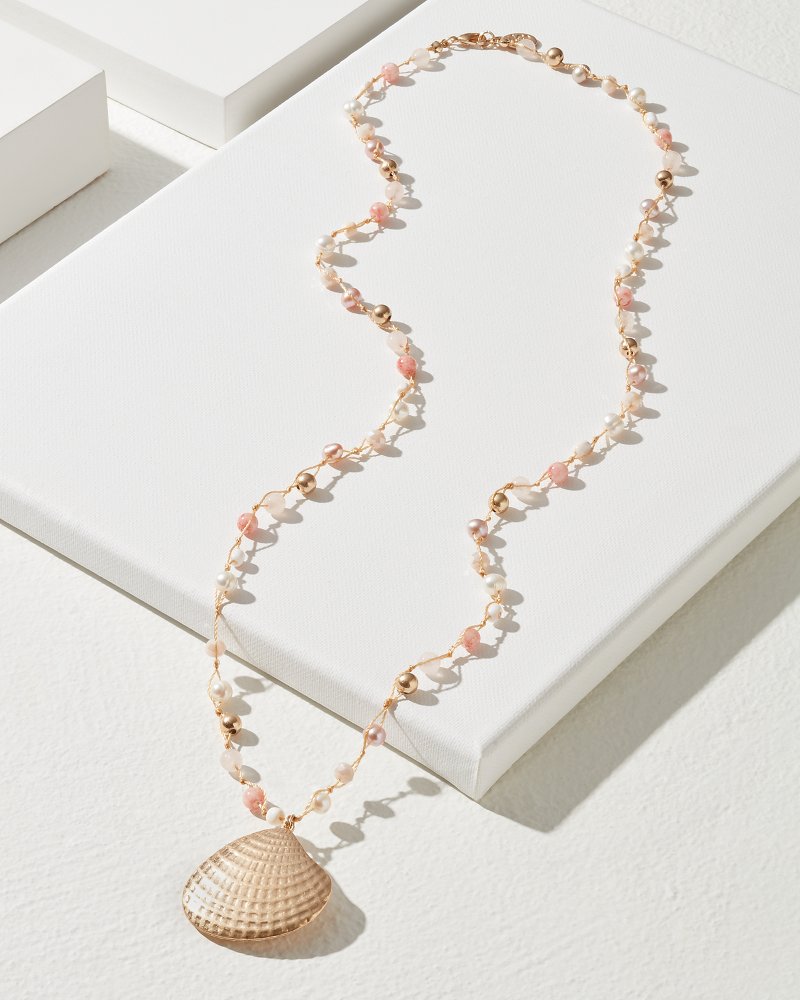 Sun-Kissed Sunrise Large Shell Pendant Necklace