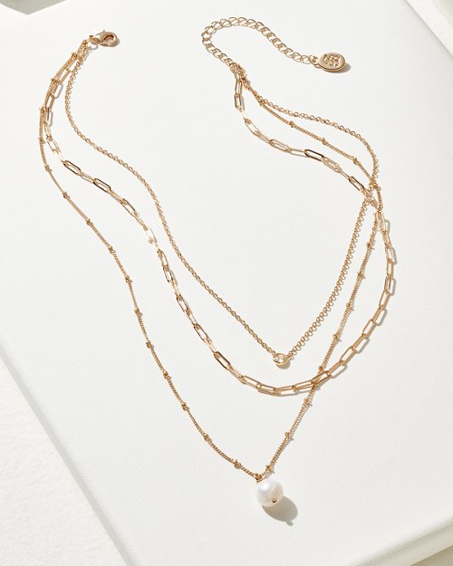 Crystal Collection Gold Layered Necklace