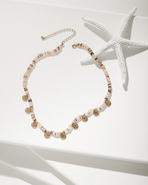 Dreams of Sunshine Neutral Shell Statement Necklace