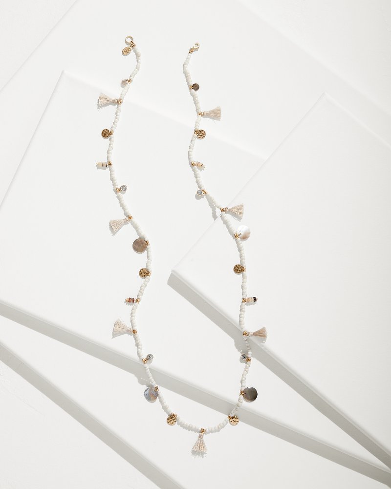 Dreams of Sunshine Shell and Mother-of-Pearl Station Necklace