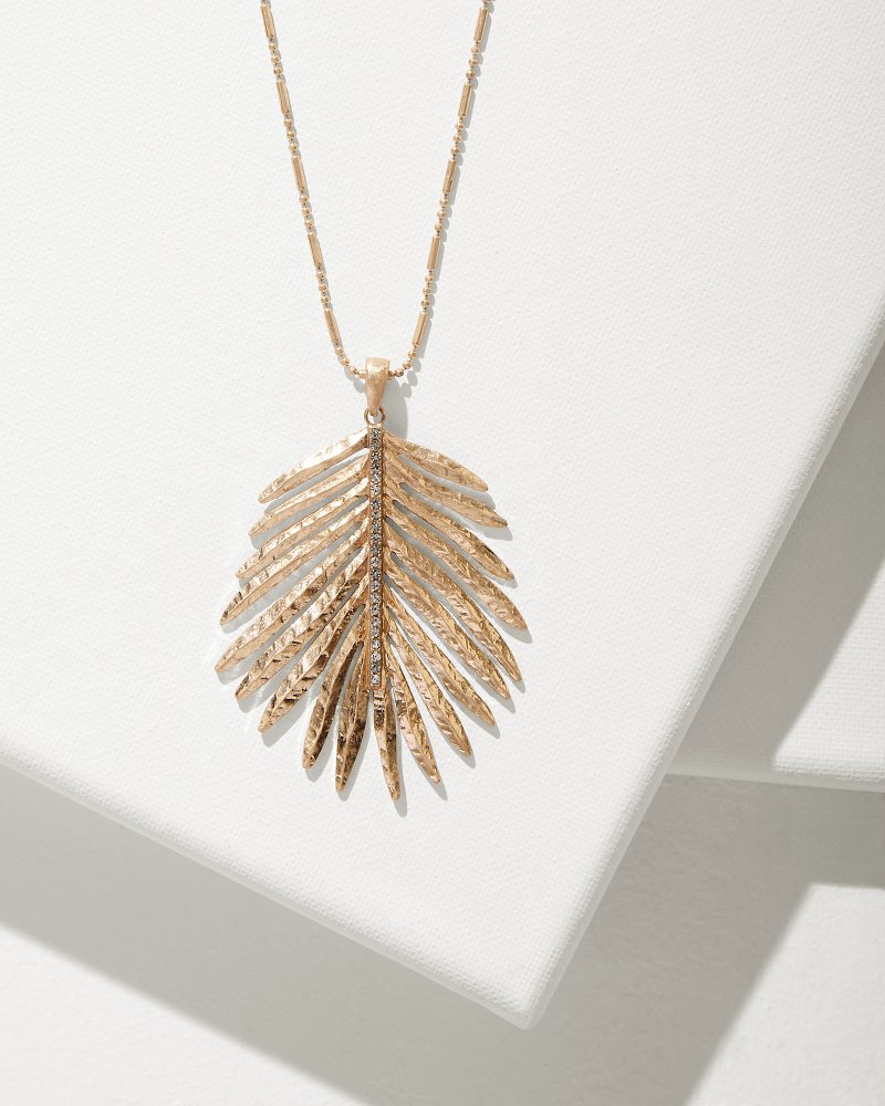 Thumbnail for Palm Hibiscus Leaf Pendant Necklace