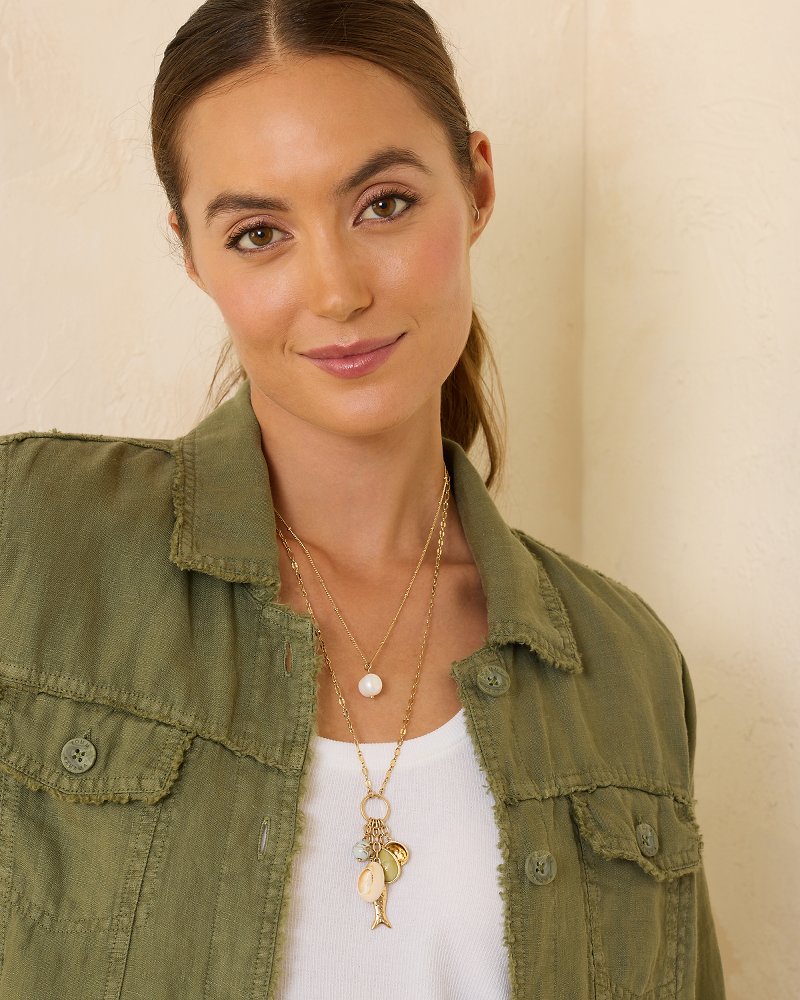 Kihei Collection Layered Charm Pendant Necklace