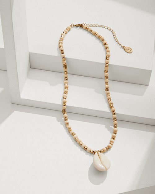 Seaside Cowrie Shell Pendant Necklace