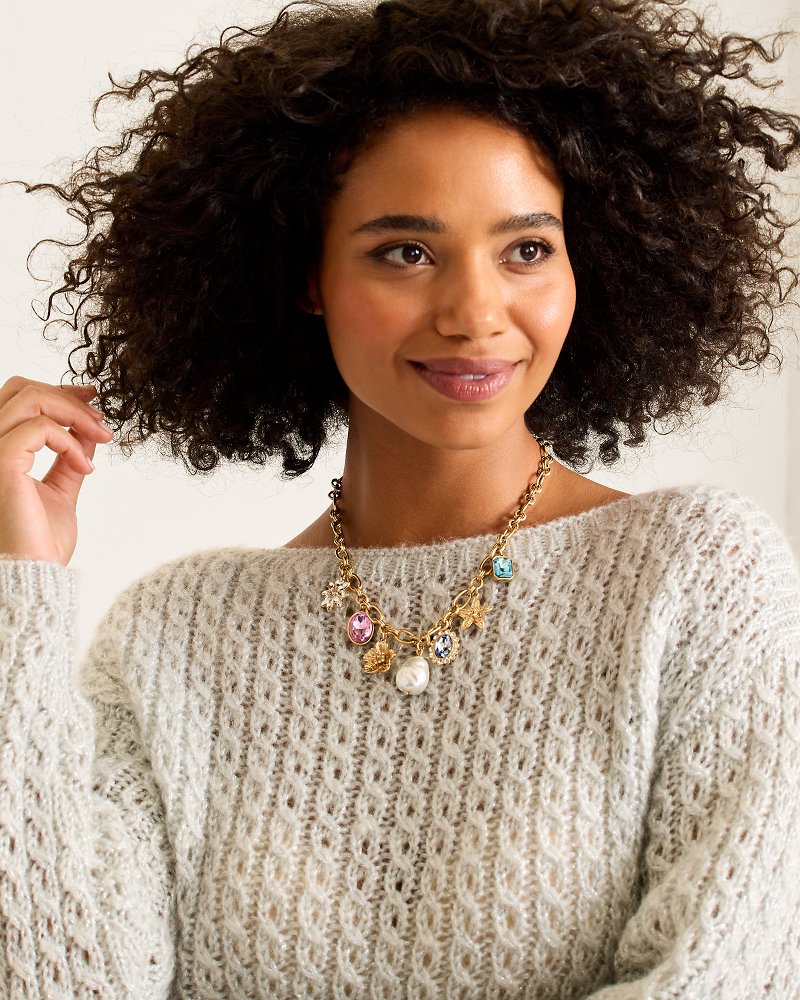 Tidal Treasure Multi-Charm Statement Necklace