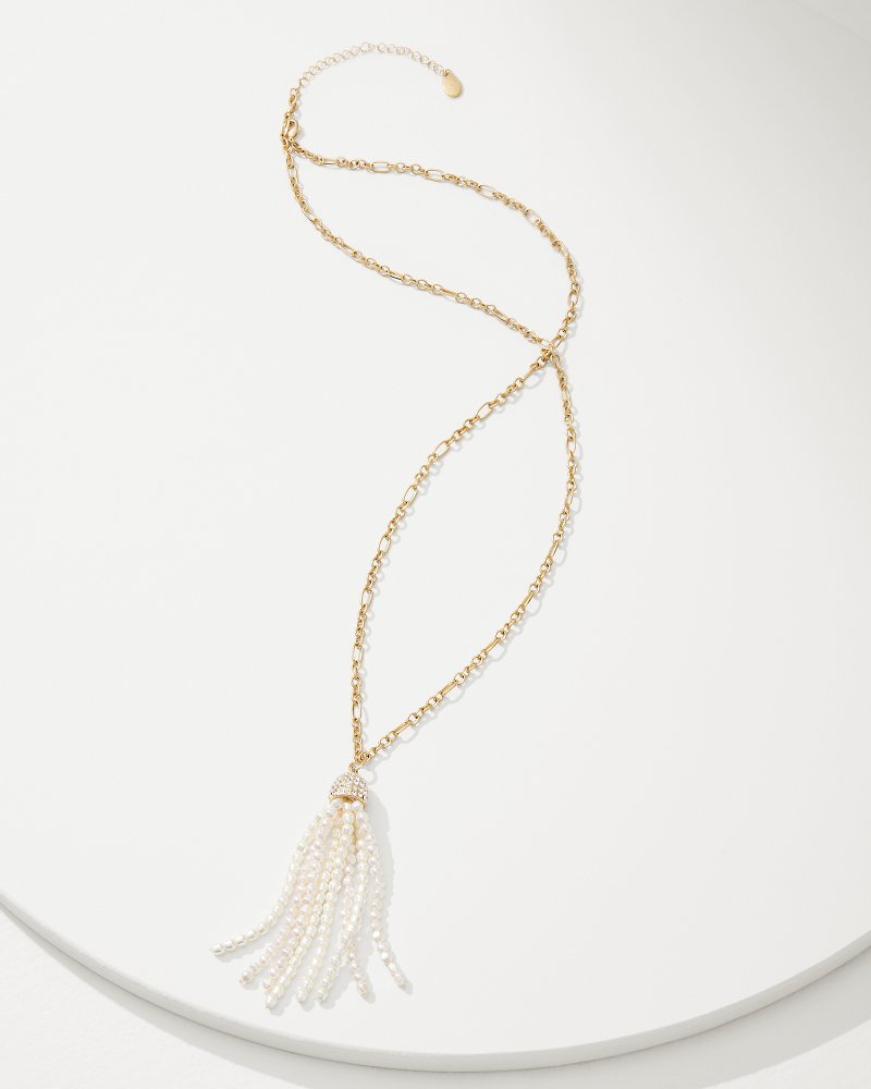 Tidal Treasure Pearl Tassel Necklace