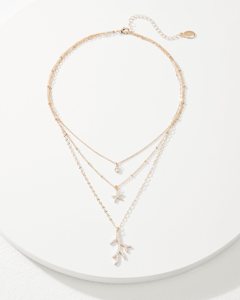 Coral Isles Sealife Charm Layered Necklace