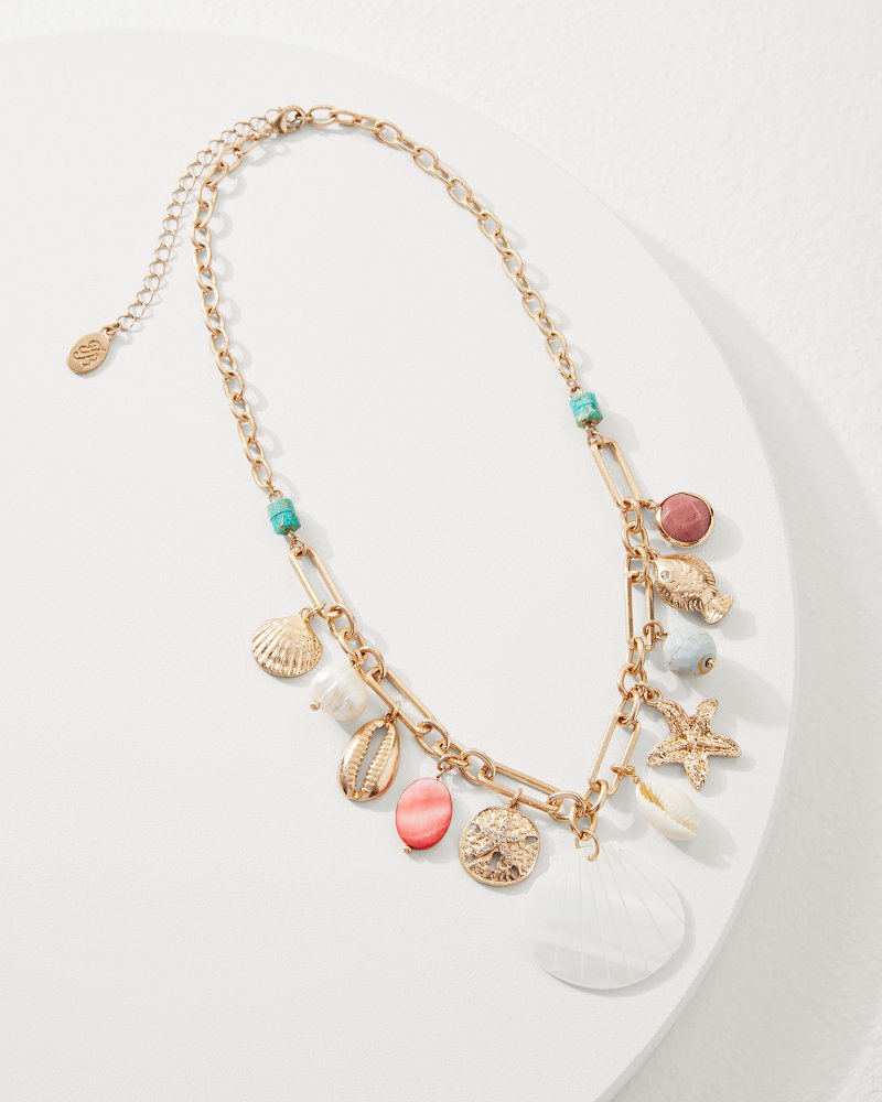 Coral Isles Sealife Charm Statement Necklace