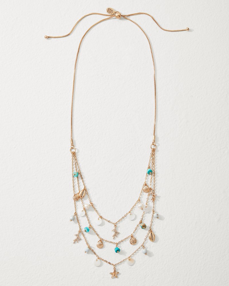 Coral Isles Semi-Precious Stone & Pearl Layered Necklace