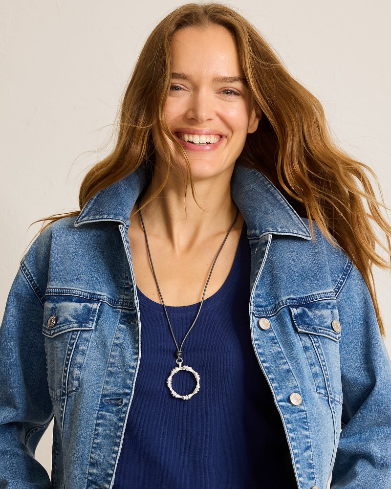 Oasis Essence Bamboo Cord Pendant Necklace