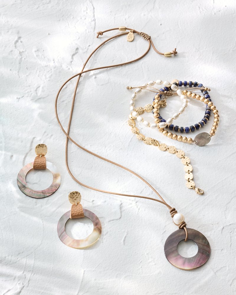 Thumbnail for Indigo Shore Grey Shell Pendant Necklace