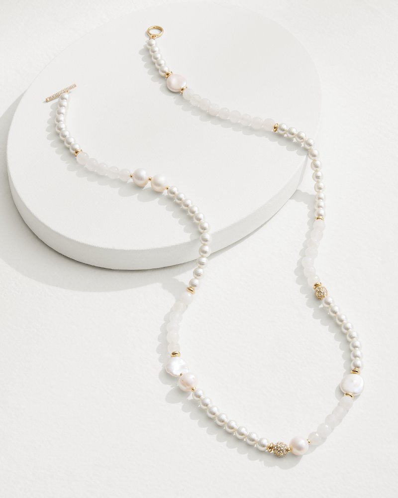 Moments in Paradise Quartz and Pearl Necklace