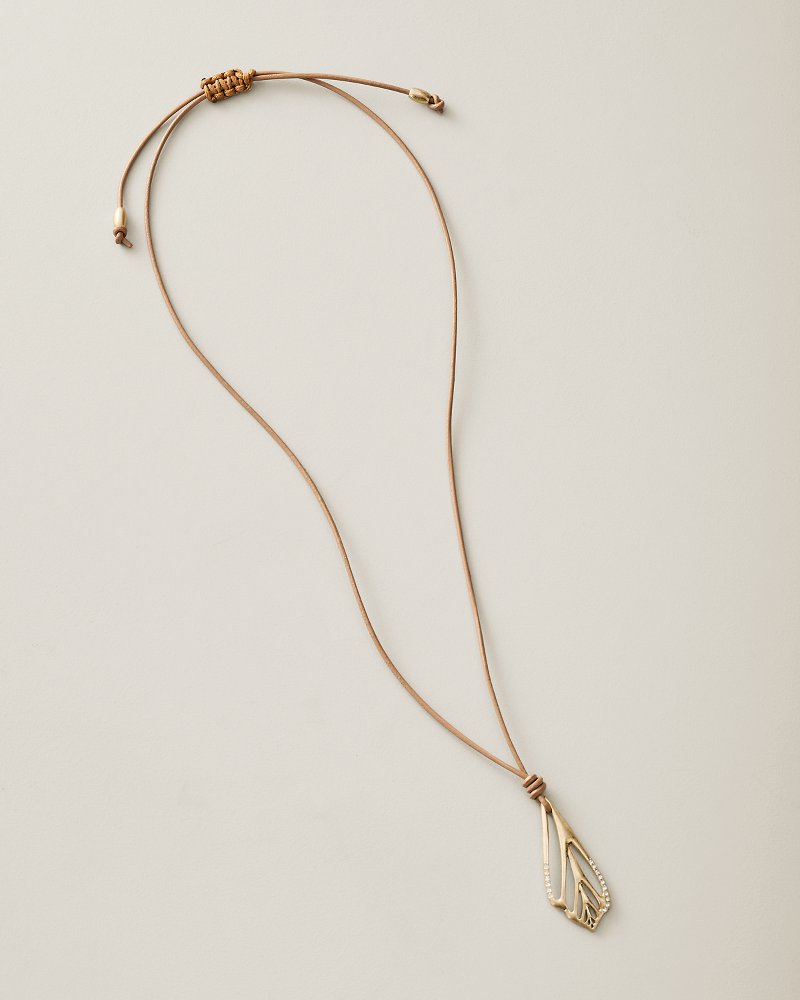 Gold Coast Corded Shell Pendant Necklace