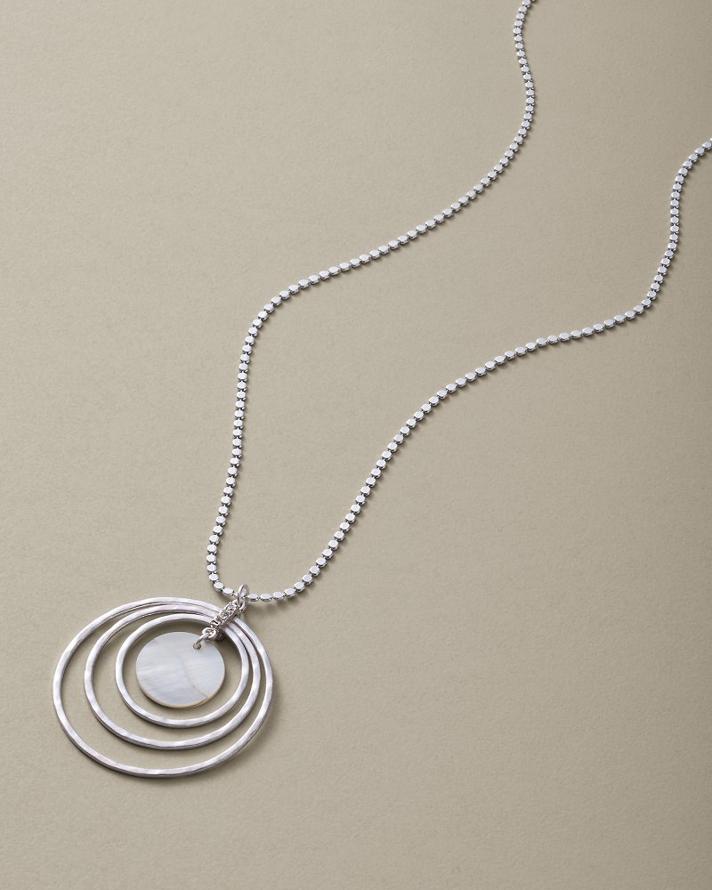 Thumbnail for Silver Coast Shell Multi-Ring Pendant Necklace