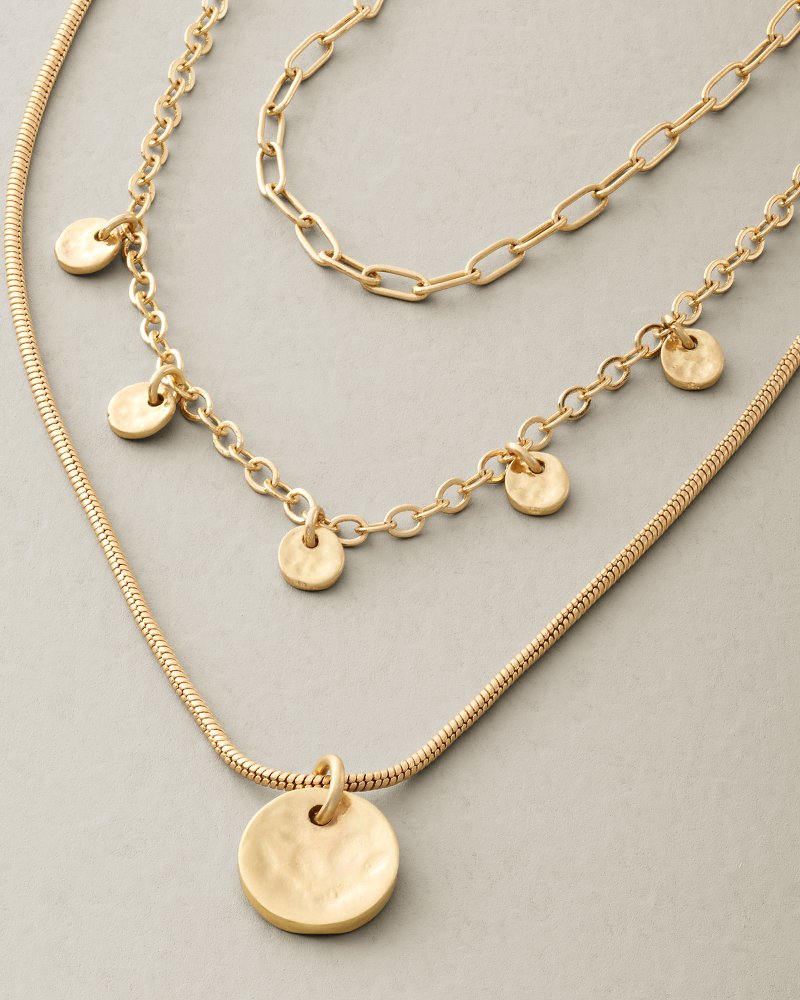 Hibiscus Bliss Multi-Row Pendant Necklace