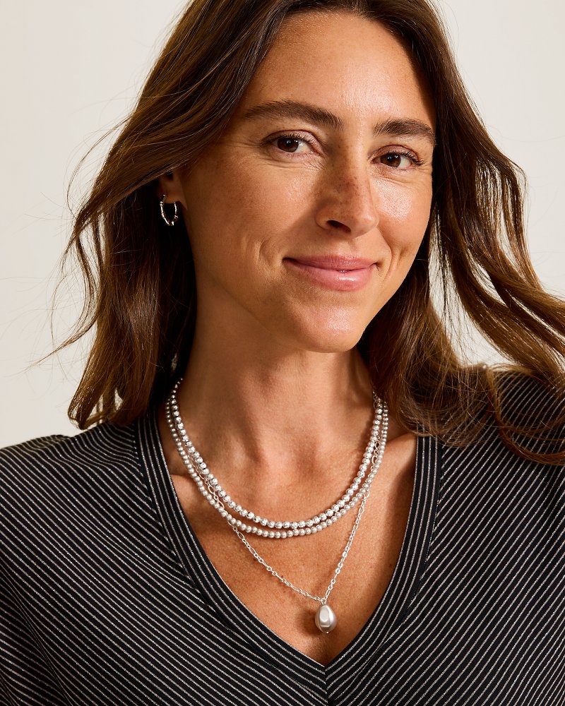 Shimmering Shores Pearl Layered Short Necklace