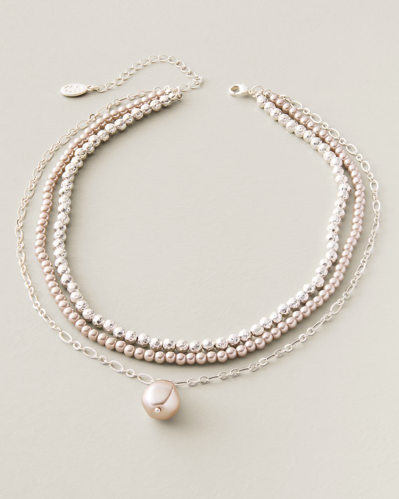 Shimmering Shores Pearl Layered Short Necklace