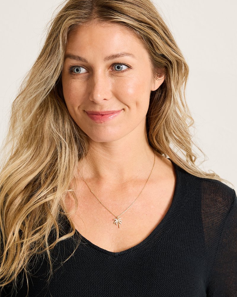 Flora Palms Palm Tree Pendant Necklace